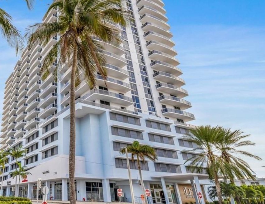 A commercial high rise building.
